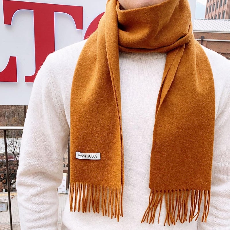 linişte 100% Wool Scarf - Men and Women Winter Warm Soft Luxurious Solid Colors Gift Box - Image 5